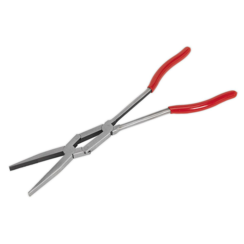 Sealey Flat Nose Pliers Double Joint Long Reach 335mm AK8590 Sealey - Dynamic Drive