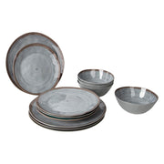 Bo-Camp Tableware Halo Melamine 12 Pieces Grey Bo-Camp - Dynamic Drive