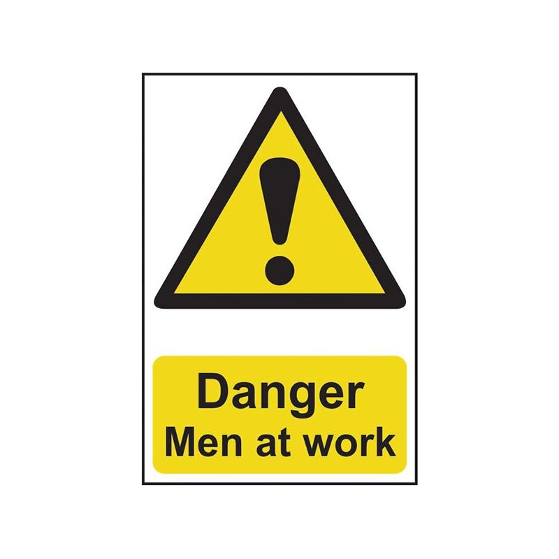 Scan Danger Men At Work - PVC Sign 400 x 600mm Scan - Dynamic Drive