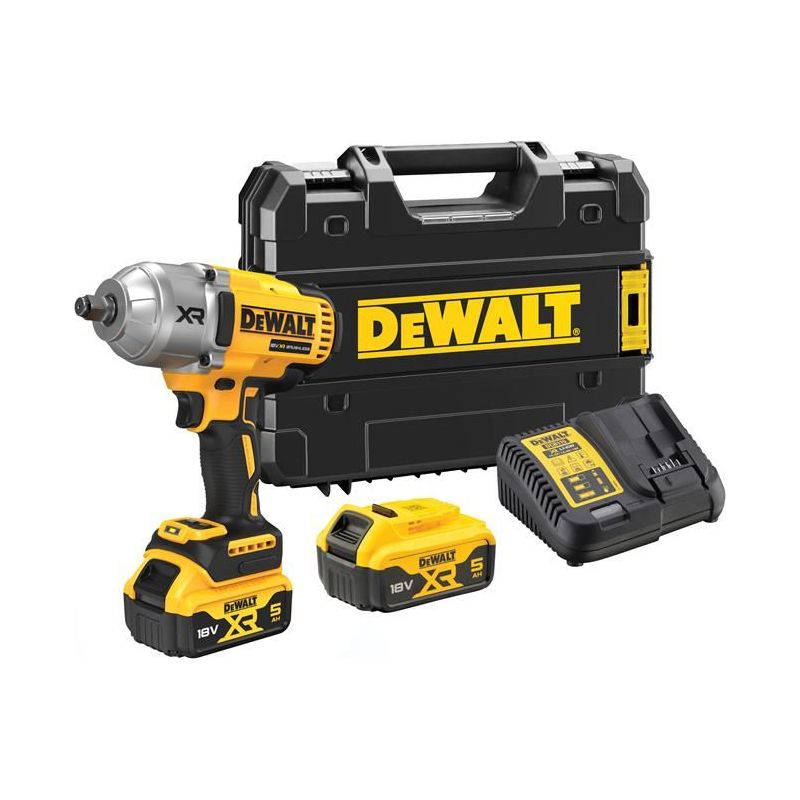 Dewalt Power Tools DCF900P2T XR Brushless 1/2in High Torque Impact Wrench 18V 2 x 5.0Ah Li-ion DeWALT Power Tools - Dynamic Drive