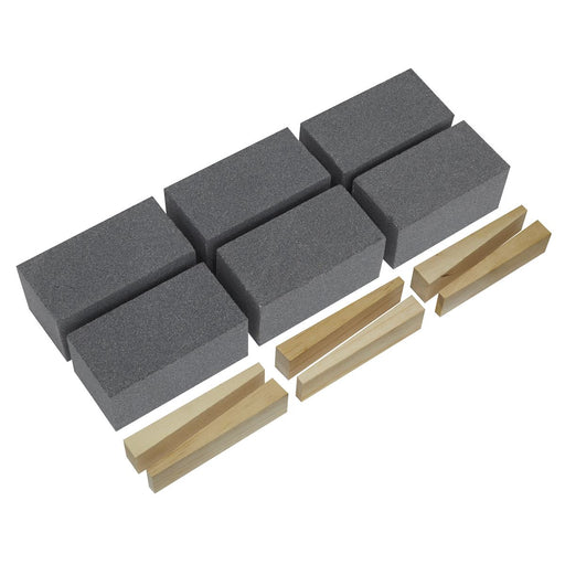 Sealey Floor Grinding Block 50 x 50 x 100mm 60Grit Pack of 6 FGB60 Sealey - Dynamic Drive