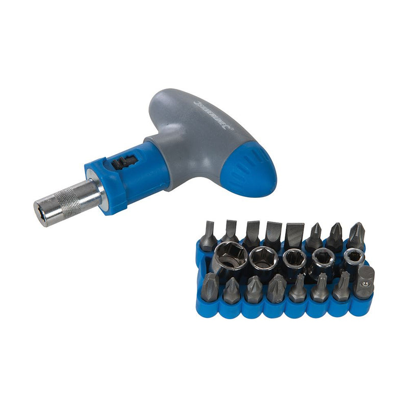 Silverline T-Handle Ratchet Screwdriver Set 22pce 22pce Silverline - Dynamic Drive