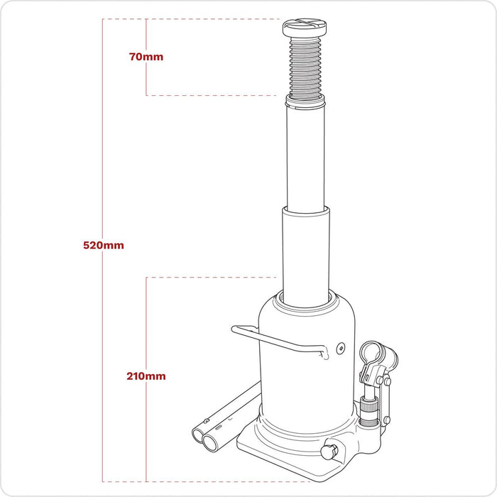 Viking Viking Telescopic Bottle Jack 10 Tonne PTBJ10S Viking - Dynamic Drive