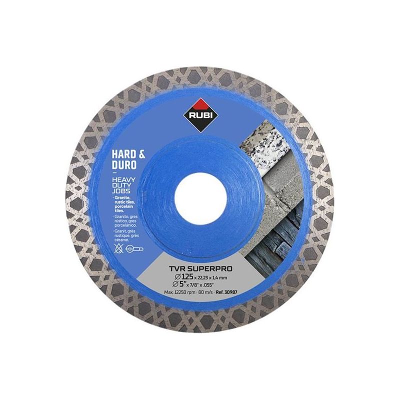 Rubi Tiling Tools TVR125 TVR SUPERPRO Diamond Blade 125mm RUBI TILING TOOLS - Dynamic Drive