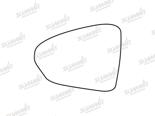 Summit Stick-On Standard Mirror Glass fits Fiat Tipo 16 to 17 LHS Summit - Dynamic Drive