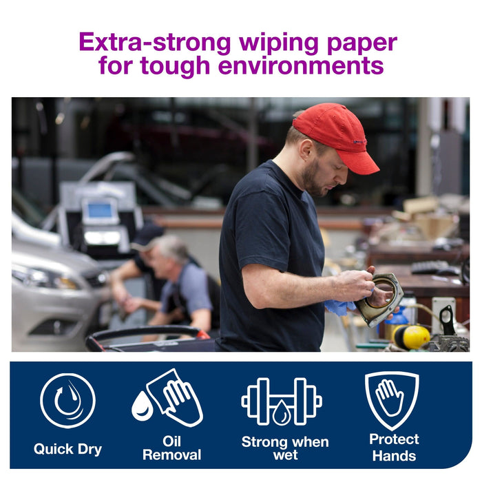 Tork 3 Ply Premium Industrial Heavy Duty Wiping Paper Blue 2 x 119m Combi Rolls Tork  - Dynamic Drive