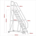 Sealey Mobile Safety Steps 14-Tread MSS14 Sealey - Dynamic Drive