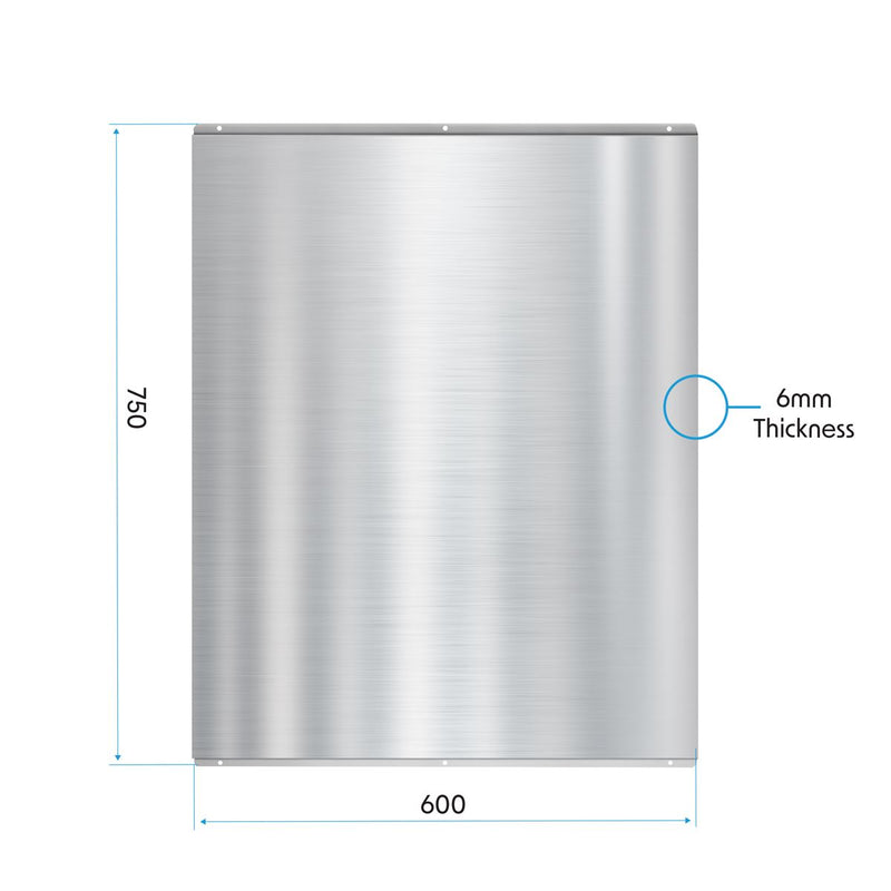 Baridi Splashback for Cooker Hoods 60 x 75cm - Stainless Steel DH193 Baridi - Dynamic Drive