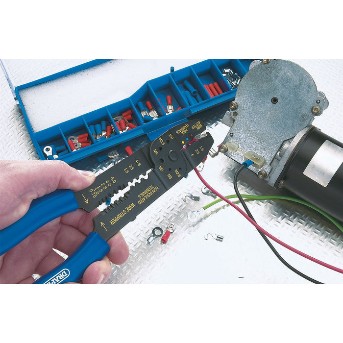 Draper 5 Way Crimping Tool & Terminal Kit, 240mm 13658 Draper - Dynamic Drive