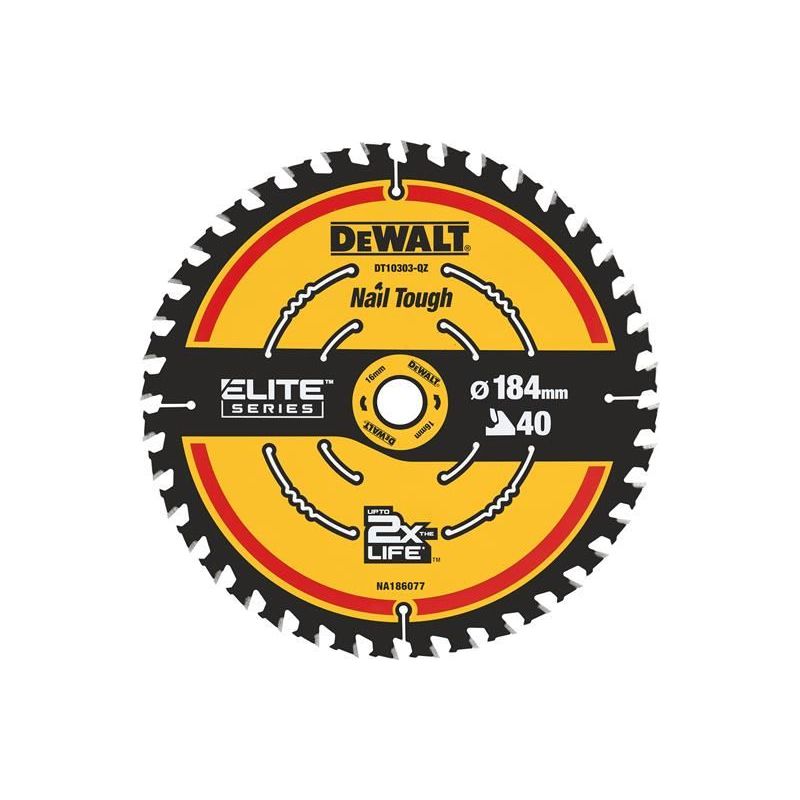 Dewalt Power Tools ELITE™ Series Framing Circular Saw Blade 184 x 16mm x 40T DeWALT Power Tools - Dynamic Drive