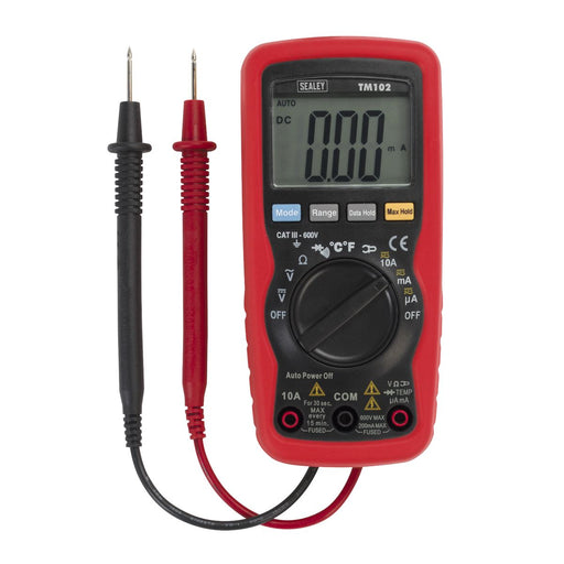 Sealey Professional Auto-Ranging Digital Multimeter 8-Function TM102 Sealey - Dynamic Drive