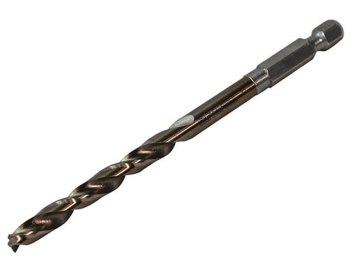 Faithfull HSSE M35 Cobalt Quick-Change Impact Drill Bit 5.0mm OL:102mm WL:52mm Faithfull - Dynamic Drive