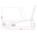 Sealey Trolley Jack 2.5tonne Aluminium/Steel Rocket Lift RJAS2500 Sealey  - Dynamic Drive