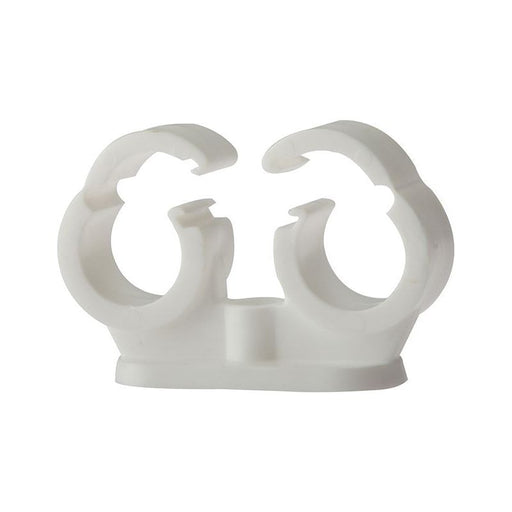 Forgefix Pipe Clip Double Cliplock 22mm Box 50 ForgeFix - Dynamic Drive