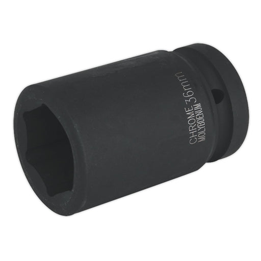 Sealey Impact Socket 36mm Deep 1"Sq Drive IS136D Sealey - Dynamic Drive