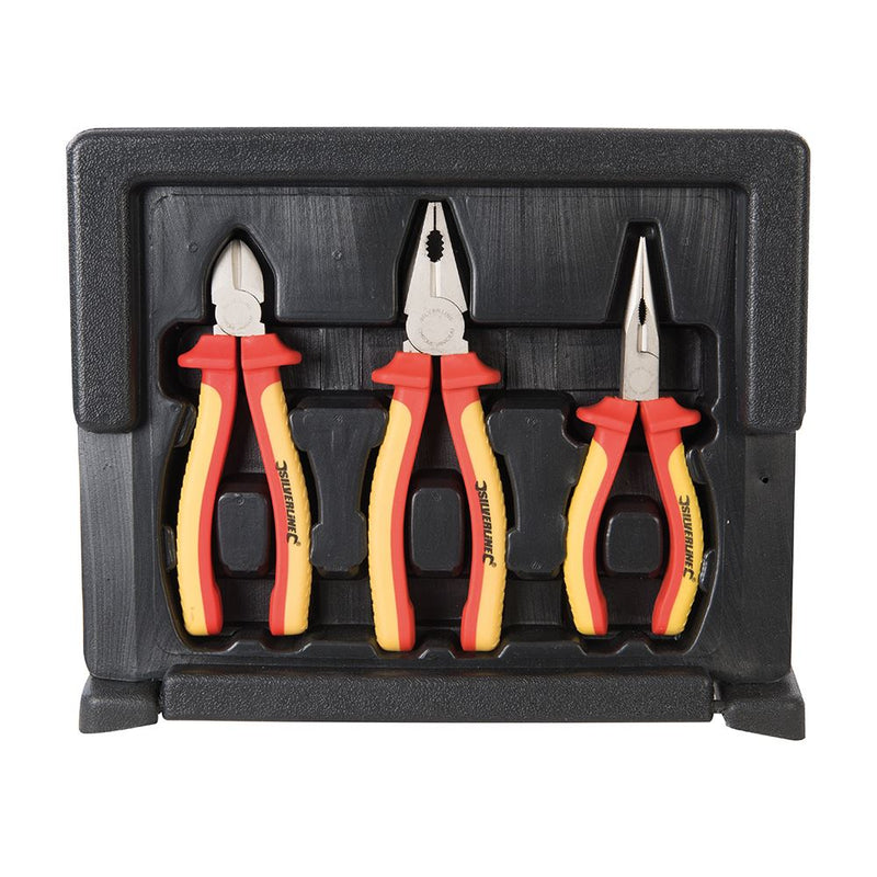 Silverline Expert VDE Pliers Set 3pce 3pce Silverline - Dynamic Drive