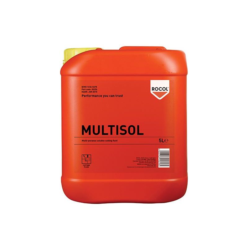 Rocol MULTISOL Water Mix Cutting Fluid 5 litre ROCOL - Dynamic Drive