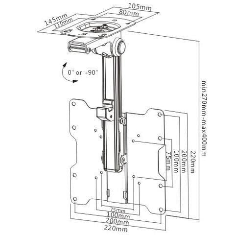 Kuma Flip Down Tv Bracket BKUMBRK156 Kuma - Dynamic Drive