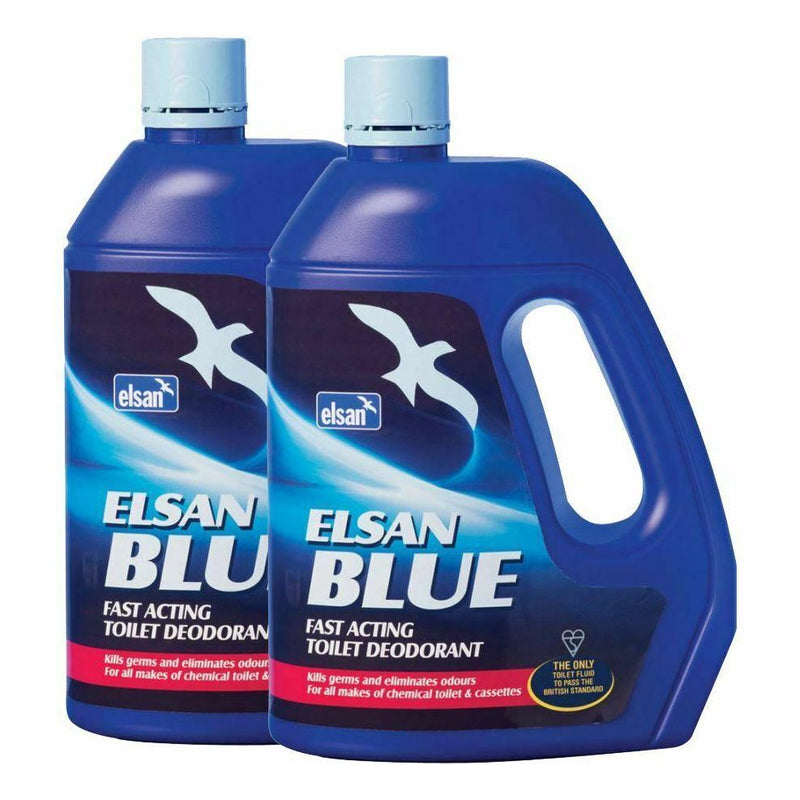 Elsan 2L Twin Pack Blue Toilet Chemical Fluid Elsan  - Dynamic Drive