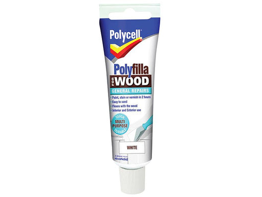 Polycell Polyfilla For Wood General Repairs Tube White 75g Polycell - Dynamic Drive