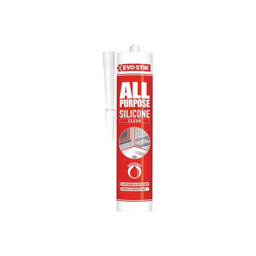 Evo-Stik 112896 All Purpose Flex Silicone Sealant Clear C20 EVO-STIK - Dynamic Drive