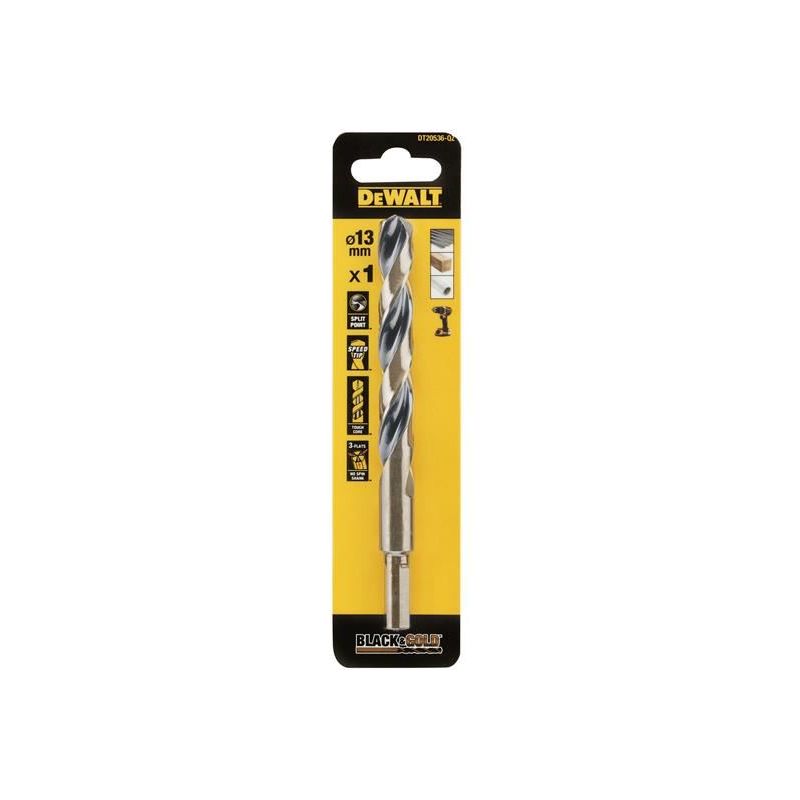 Dewalt Power Tools BLACK&GOLD HSS Drill Bit 13.0mm DeWALT Power Tools - Dynamic Drive