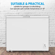 Baridi Freestanding Chest Freezer 199L Capacity - White DH111 Baridi - Dynamic Drive
