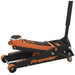 Sealey Trolley Jack 3tonne Rocket Lift Orange 3040AO Sealey  - Dynamic Drive