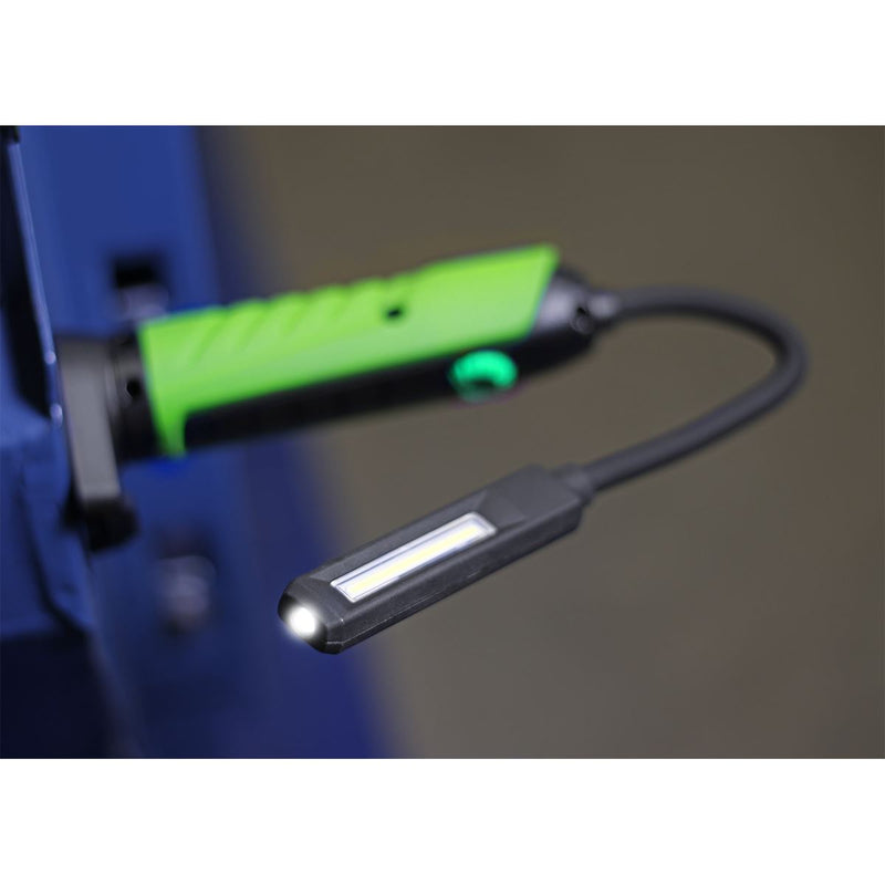 Sealey Flexi Head COB LED Rechargeable Inspection Lamp Light Magnetic Base Sealey  - Dynamic Drive
