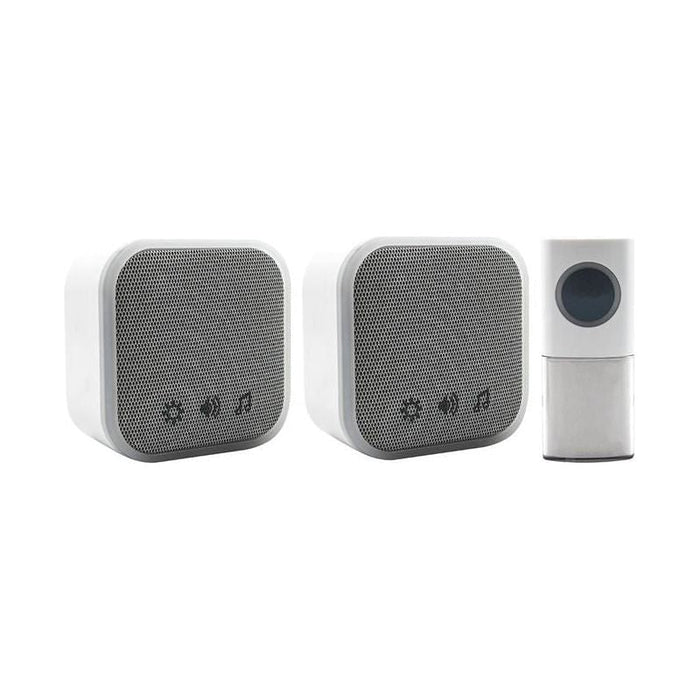 Uni-Com Portable and Plug-In Door Chime Set, White Uni-Com - Dynamic Drive