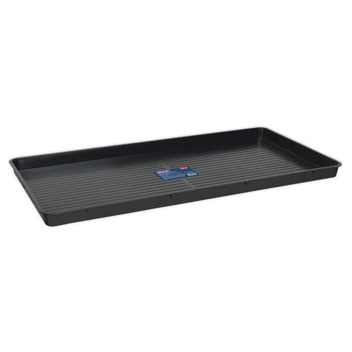 Sealey Plastic 25L Low Profile Drip Tray 1100 x 550 x 50mm Garage Fuel Pan Pits Sealey  - Dynamic Drive