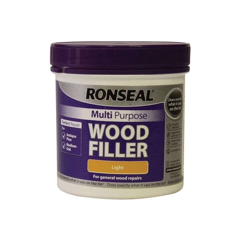Ronseal Multipurpose Wood Filler Tub Light 465g Ronseal - Dynamic Drive