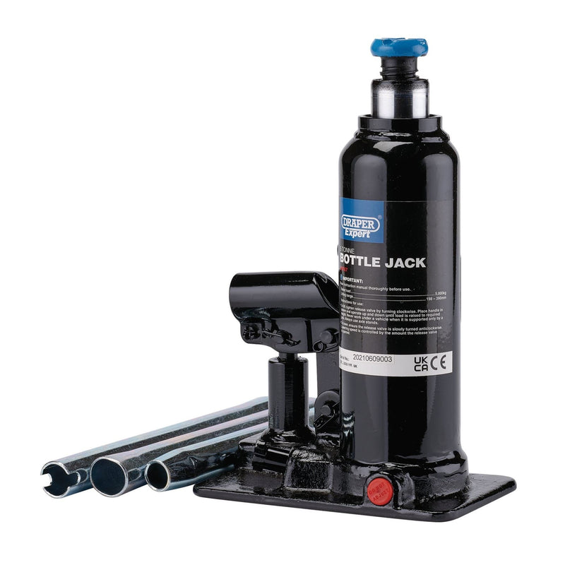 Draper Expert Hydraulic Bottle Jack, 5 Tonne 99767 Draper - Dynamic Drive