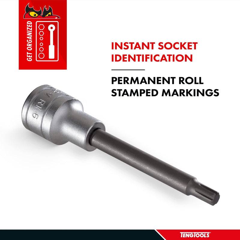 Teng Tools 1/2" Long Ribe?? Bit Socket 04 Teng Tools - Dynamic Drive