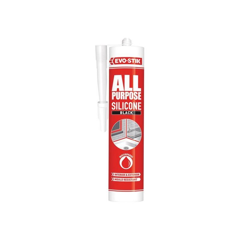 Evo-Stik 112872 All Purpose Flex Silicone Sealant Black C20 EVO-STIK - Dynamic Drive