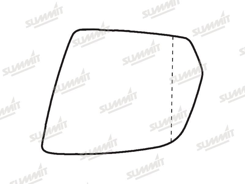 Summit Heated Base Plate With Blind Spot Mirror Glass fits Mercedes W164 / X164 08 to 12 LHS Summit - Dynamic Drive