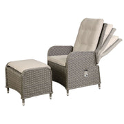 Dellonda Chester Rattan Wicker Outdoor Recliner Loungers & Table Set 5pc Dellonda - Dynamic Drive