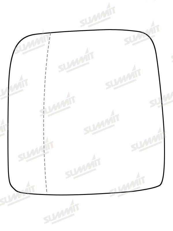 Summit Heated Base Plate With Commercial Mirror Glass fits & Integrated Lower Blind Spot Vauxhall Vivaro 14 on LHS Summit - Dynamic Drive