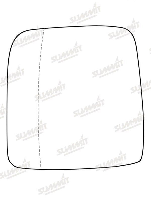 Summit Heated Base Plate With Commercial Mirror Glass fits & Integrated Lower Blind Spot Vauxhall Vivaro 14 on LHS Summit - Dynamic Drive