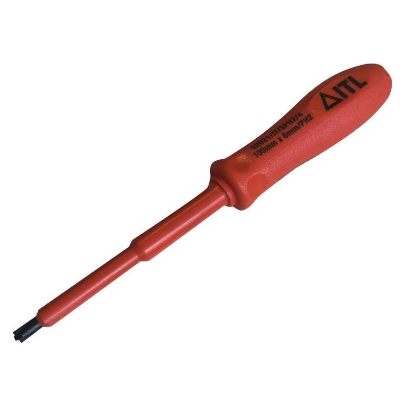 Itl Insulated Insulated Slotted/Phillips Screwdriver 100 x 6mm x PH2 ITL Insulated - Dynamic Drive