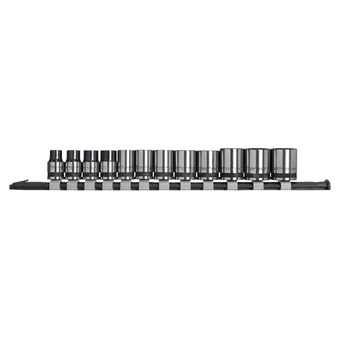 Sealey Socket Set 12pc 3/8"Sq Drive Metric Black Series AK7992 Sealey - Dynamic Drive
