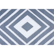 Outdoor Garden Rug Portable Reversible Mat for Decking Patio Prisma Grey/White 150 X 250 cm Plastic Straw ukcampingandleisure  - Dynamic Drive
