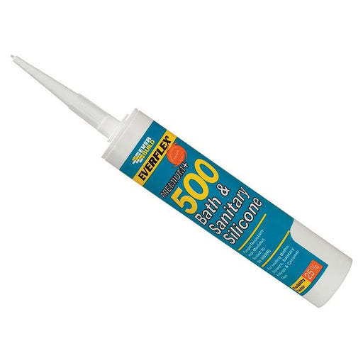 Everbuild Sika 500 Bath & Sanitary Silicone Sealant Manhattan Grey 290ml Everbuild Sika - Dynamic Drive