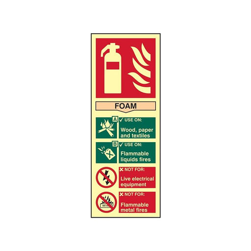 Scan Fire Extinguisher Composite Foam - Photoluminescent 75 x 200mm Scan - Dynamic Drive