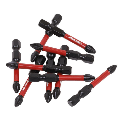 Sealey Phillips #2 Impact Power Tool Bits 50mm 10pc AK8274 Sealey - Dynamic Drive