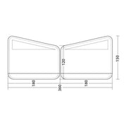 Outwell Inflatable Wind Break Windscreen Air Scalable 180 Outwell  - Dynamic Drive