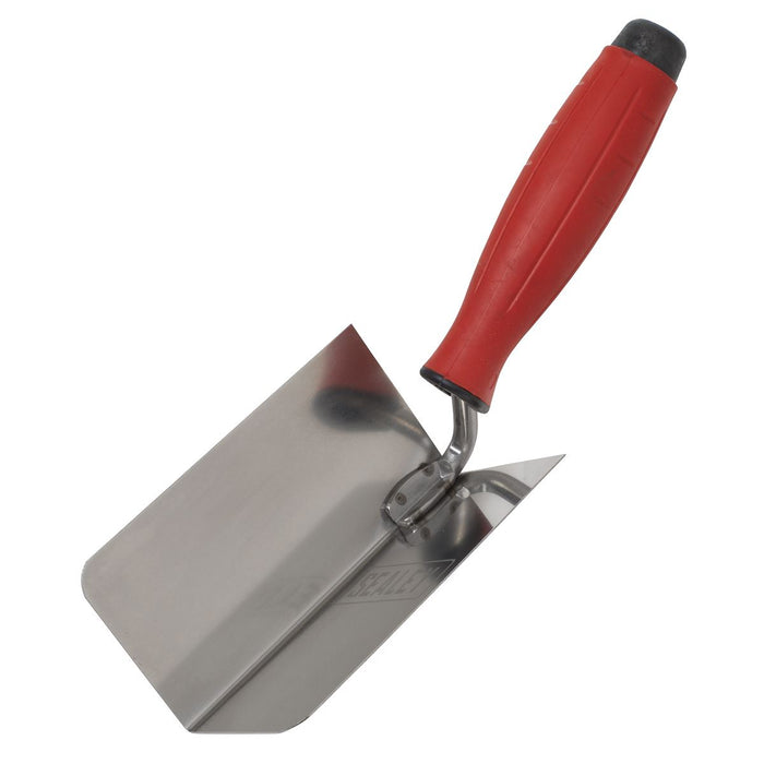 Sealey Stainless Steel Internal Corner Trowel with Rubber Handle 120 x 60mm Sealey - Dynamic Drive