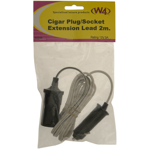 W4 Cigar Plug/Socket Lead 2M 00060 W4 - Dynamic Drive