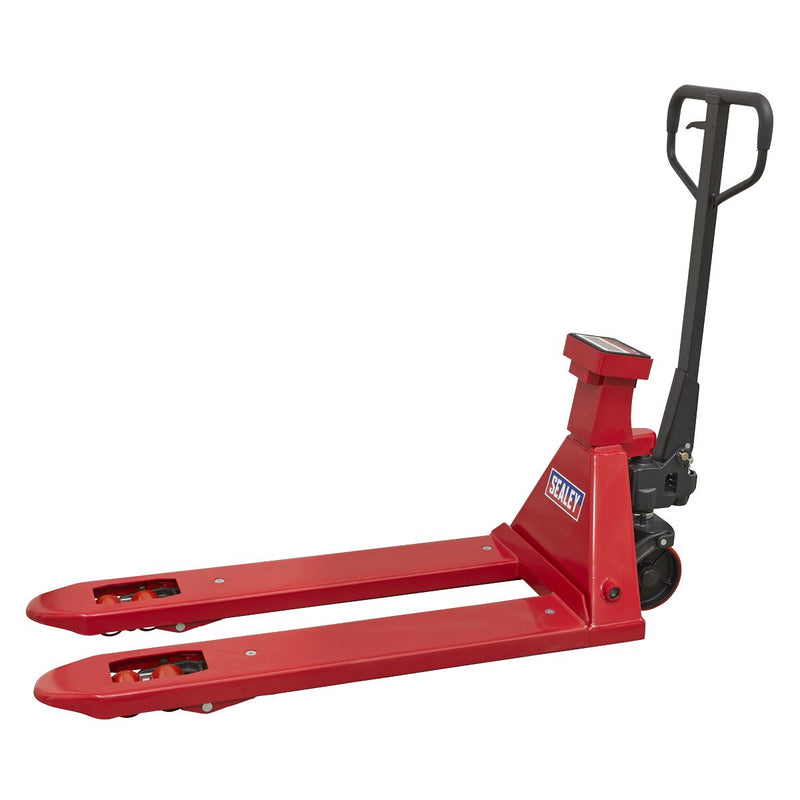 Sealey Pallet Truck with Scales 2000kg Capacity 1150 x 555mm PT1150SC Sealey - Dynamic Drive