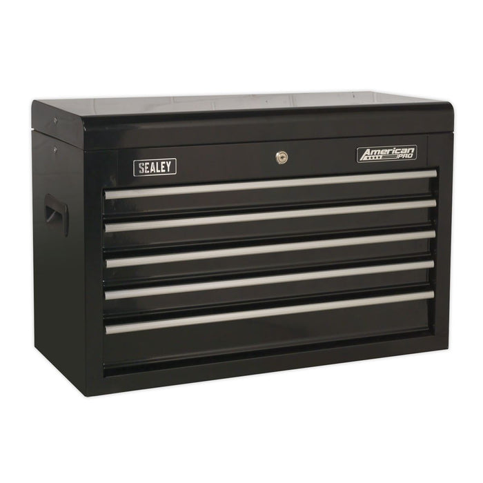 Sealey Topchest 5 Drawer with Ball-Bearing Slides - Black Sealey  - Dynamic Drive